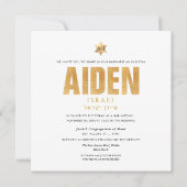 PixDezines Minimalistisch Ombre Blue Mitzvah, Scri Einladung (Vorderseite)