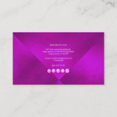 PixDezines Minimalistisch Radiant Magenta Visitenkarte (Rückseite)