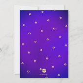 PixDezines Minimalistisch Ultra Violet Mitzvah, Sc Einladung (Rückseite)