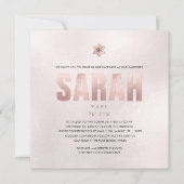 PixDezines Minimalistische DIY IMITATS ROSE GOLD M Einladung (Vorderseite)