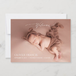 PixDezines Minimalistische Fotos Geburtsankündigun Einladung