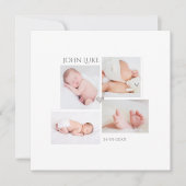 PixDezines Minimalistische Fotos Geburtsankündigun Einladung (Vorderseite)