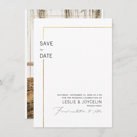 PixDezines Minimalistische Typografie-Imitate Einladung (Vorne/Hinten)