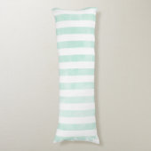 PixDezines Mint Digital Watercolor/Adj. Streifen Seitenschläferkissen (Vorderseite Vertikal)
