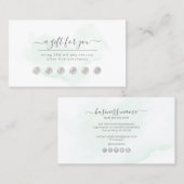 PixDezines Mint Green Watercolor Rewards-Karte Visitenkarte (Vorne/Hinten)