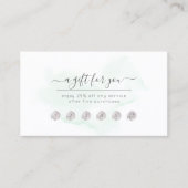 PixDezines Mint Green Watercolor Rewards-Karte Visitenkarte (Vorderseite)