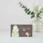 PixDezines mint Hochzeitstorte/Empfang Begleitkarte (Stehend Vorderseite)