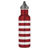 PixDezines mit einstellbarer weißer Streifen/Tages Edelstahlflasche (Rechts)