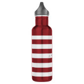 PixDezines mit einstellbarer weißer Streifen/Tages Edelstahlflasche (Links)