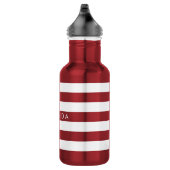 PixDezines mit einstellbarer weißer Streifen/Tages Trinkflasche (Rechts)