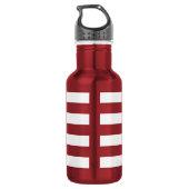 PixDezines mit einstellbarer weißer Streifen/Tages Trinkflasche (Rückseite)