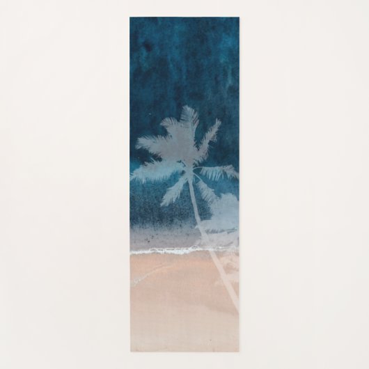 PixDezines mitternachtsblaue Uferstrand Yogamatte (Vorderseite)