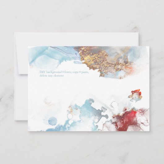 PixDezines Mitzvah Feier ✡ Galaxy Abstrakt R RSVP Karte (Rückseite)