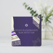 PixDezines mitzvah/lila Talent/Tageslicht Einladung (Stehend Vorderseite)