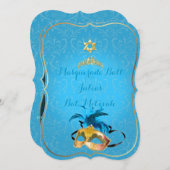 PixDezines Mitzvah Masquerade/DIY Farbe!! Einladung (Vorne/Hinten)