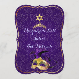 PixDezines Mitzvah Masquerade / DIY Farbe!! Einladung