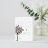 PixDezines Mitzvah Platzkarten/Baum des Lebens Platzkarte (Stehend Vorderseite)