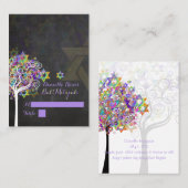 PixDezines mitzvah Platzkarten/Baum des Lebens Platzkarte (Vorne/Hinten)