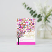 PixDezines Mitzvah Platzkarten/Baum des Lebens Platzkarte (Stehend Vorderseite)