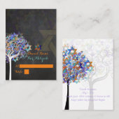 PixDezines mitzvah Platzkarten/Baum des Lebens Platzkarte (Vorne/Hinten)