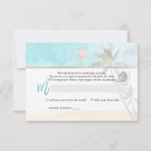 PixDezines Mitzvah UAWG Breezy Beach Palmen RSVP Karte (Rückseite)
