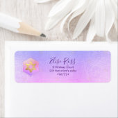 PixDezines Mitzvah Watercolor Agate Lila Etikett (Insitu)