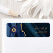 PixDezines Mitzvah Watercolor Agate Navy Blau (Insitu)