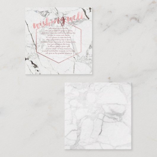 PixDezines Möchtegern Brunnen/Marmor/Imitate Rose Begleitkarte (Vorne/Hinten)