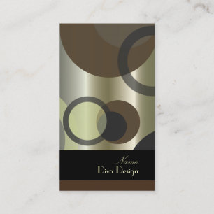 PixDezines Mod-Blasen/Retro Art + Farben Visitenkarte