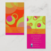 PixDezines Mod Bubbles / Retro-Spritze + Farben Visitenkarte (Vorne/Hinten)