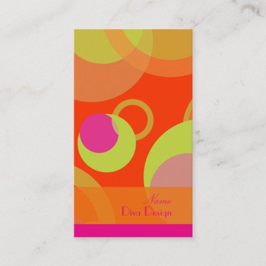 PixDezines Mod Bubbles / Retro-Spritze + Farben Visitenkarte (Vorderseite)