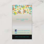 PixDezines Mod Bubbles / Retro-Spritze + Farben Visitenkarte (Rückseite)