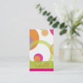 PixDezines Mod Bubbles / Retro-Spritze + Farben Visitenkarte (Stehend Vorderseite)