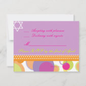 PixDezines Mod Bubbles UAWG to Bat Mitvah RSVP Karte (Rückseite)