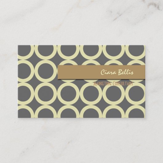 PixDezines Mod Rings {anpassbarer Hintergrund} Visitenkarte (Vorderseite)