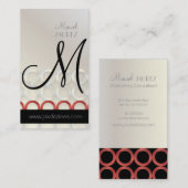 PixDezines Mod Rings, Monogramm Visitenkarte (Vorne/Hinten)