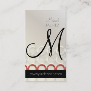 PixDezines Mod Rings, Monogramm Visitenkarte