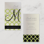 PixDezines Mod Rings, Monogramm Visitenkarte (Vorne/Hinten)