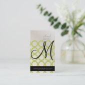 PixDezines Mod Rings, Monogramm Visitenkarte (Stehend Vorderseite)