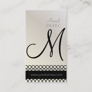 PixDezines Mod Rings, Monogramm Visitenkarte