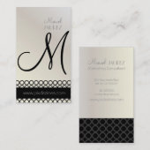 PixDezines Mod Rings, Monogramm Visitenkarte (Vorne/Hinten)