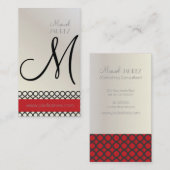 PixDezines Mod Rings, Monogramm Visitenkarte (Vorne/Hinten)