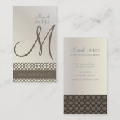 PixDezines Mod Rings, Monogramm Visitenkarte (Vorne/Hinten)