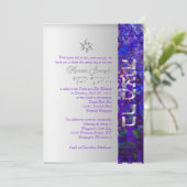 PixDezines Mod stars/Bar Mitzvah/violett/silber Einladung (Stehend Vorderseite)