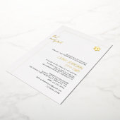 PixDezines Modern Minimalist Gold Bat Mitzvah Folieneinladung (Gedreht)
