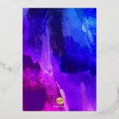 PixDezines Moderne Abstrakte Wasserfarbe Bar Mitzv Folieneinladung (Rückseite)