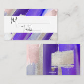 PixDezines Moderne Aquarellfarben Lila Platzkarten (Vorne/Hinten)