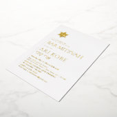 PixDezines Moderne Minimalistische Bar Mitzvah Folieneinladung (Gedreht)