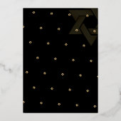 PixDezines Moderne Minimalistische Bar Mitzvah Folieneinladung (Rückseite)