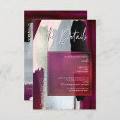 PixDezines Moderne Wasserfarben Dahlia Details Kar RSVP Karte (Vorne/Hinten)